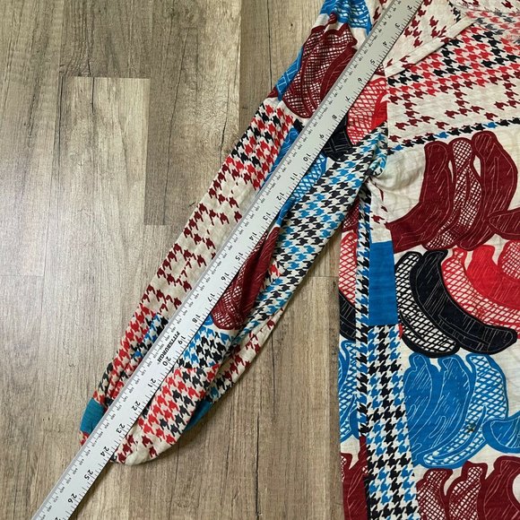 Tsumori Chisato Womens Multicolor Textile Long Sleeve Midi A Line Dress Size 2 - Picture 9 of 12